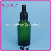 50ml green boston round glass bottle